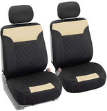 FH Group Red/Black FB089REDBLACK102 Neosupreme Car Seat Cushion Set of Two Front Bucket Covers Quality, Water Resistant, Non-Slip Backing, Easy Installation