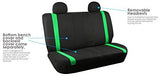 FH Group FB032ORANGE114 Orange Unique Flat Cloth Car Seat Cover (w. 4 Detachable Headrests and Solid Bench)