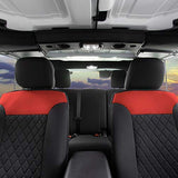 FH Group Red/Black FB089REDBLACK102 Neosupreme Car Seat Cushion Set of Two Front Bucket Covers Quality, Water Resistant, Non-Slip Backing, Easy Installation