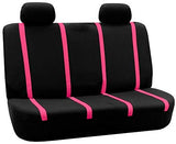 FH Group FB032ORANGE114 Orange Unique Flat Cloth Car Seat Cover (w. 4 Detachable Headrests and Solid Bench)