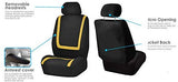 FH Group FB032ORANGE114 Orange Unique Flat Cloth Car Seat Cover (w. 4 Detachable Headrests and Solid Bench)