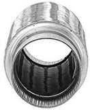 TOTALFLOW TF-57200 Stainless Steel Double Braided Exhaust Flex Pipe-2.25" ID x 8" OAL-Without Extensions