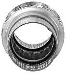 TOTALFLOW TF-57200 Stainless Steel Double Braided Exhaust Flex Pipe-2.25" ID x 8" OAL-Without Extensions