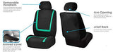 FH Group FB032ORANGE114 Orange Unique Flat Cloth Car Seat Cover (w. 4 Detachable Headrests and Solid Bench)