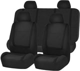 FH Group FB032ORANGE114 Orange Unique Flat Cloth Car Seat Cover (w. 4 Detachable Headrests and Solid Bench)
