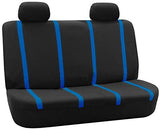 FH Group FB032ORANGE114 Orange Unique Flat Cloth Car Seat Cover (w. 4 Detachable Headrests and Solid Bench)