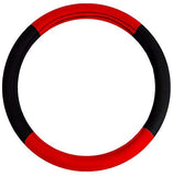 FH Group FH2033RED Steering Wheel Cover (Modernistic and Seat Belt Pads Combo Set Red)