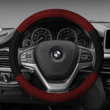 FH Group FH2033RED Steering Wheel Cover (Modernistic and Seat Belt Pads Combo Set Red)