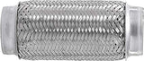 TOTALFLOW TF-57200 Stainless Steel Double Braided Exhaust Flex Pipe-2.25" ID x 8" OAL-Without Extensions