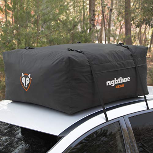 Rightline Gear Range Jr Car Top Carrier, 10 cu ft Sized for Compact Cars, Weatherproof +, Attaches With or Without Roof Rack