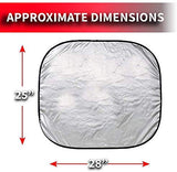 Custom Accessories 17951 28 1/2-Inch x 31 1/2-Inch Nylon Loop Solar Shield Sunshade, 2 Piece