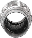 TOTALFLOW TF-57200 Stainless Steel Double Braided Exhaust Flex Pipe-2.25" ID x 8" OAL-Without Extensions