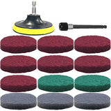 GOH DODD Polishing Pads, 11 Pieces 4 Inch Buffing Sponge Pads with Backing Plate and Drill Adapter for Car Sanding, Polishing, Waxing