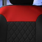 FH Group Red/Black FB089REDBLACK102 Neosupreme Car Seat Cushion Set of Two Front Bucket Covers Quality, Water Resistant, Non-Slip Backing, Easy Installation