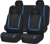 FH Group FB032ORANGE114 Orange Unique Flat Cloth Car Seat Cover (w. 4 Detachable Headrests and Solid Bench)