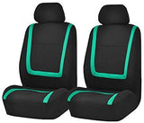 FH Group FB032ORANGE114 Orange Unique Flat Cloth Car Seat Cover (w. 4 Detachable Headrests and Solid Bench)