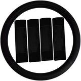FH Group FH2033RED Steering Wheel Cover (Modernistic and Seat Belt Pads Combo Set Red)
