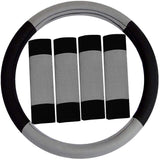 FH Group FH2033RED Steering Wheel Cover (Modernistic and Seat Belt Pads Combo Set Red)