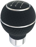 Thruifo 5 Speed Gear Stick Shifter Head, Leather & Aluminum MT Car Shift Knob Fit Most Automatic Manual Vehicles, Red