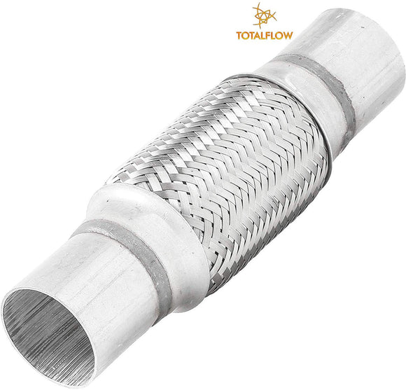 TOTALFLOW TF-57200 Stainless Steel Double Braided Exhaust Flex Pipe-2.25
