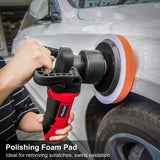 Avid Power Polisher, 6-inch Dual Action Random Orbital Car Buffer Polisher Waxer with Variable Speed, 3 Foam Pads for Car Polishing and Waxing, AEP127