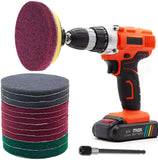 GOH DODD Polishing Pads, 11 Pieces 4 Inch Buffing Sponge Pads with Backing Plate and Drill Adapter for Car Sanding, Polishing, Waxing