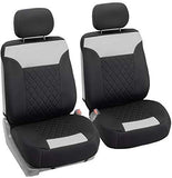 FH Group Red/Black FB089REDBLACK102 Neosupreme Car Seat Cushion Set of Two Front Bucket Covers Quality, Water Resistant, Non-Slip Backing, Easy Installation