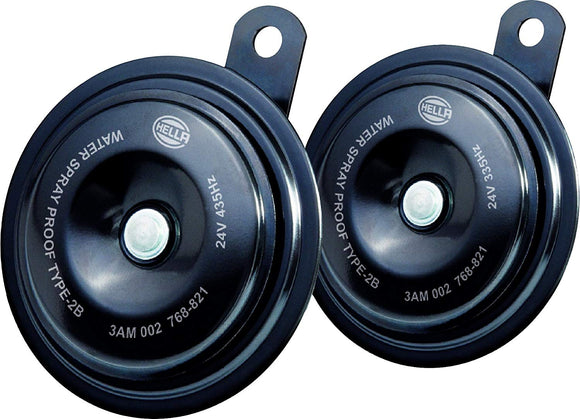 HELLA 012588071 Black 92mm 12V Disc Horn (Ht Universal Fit-Single Blister Pack)