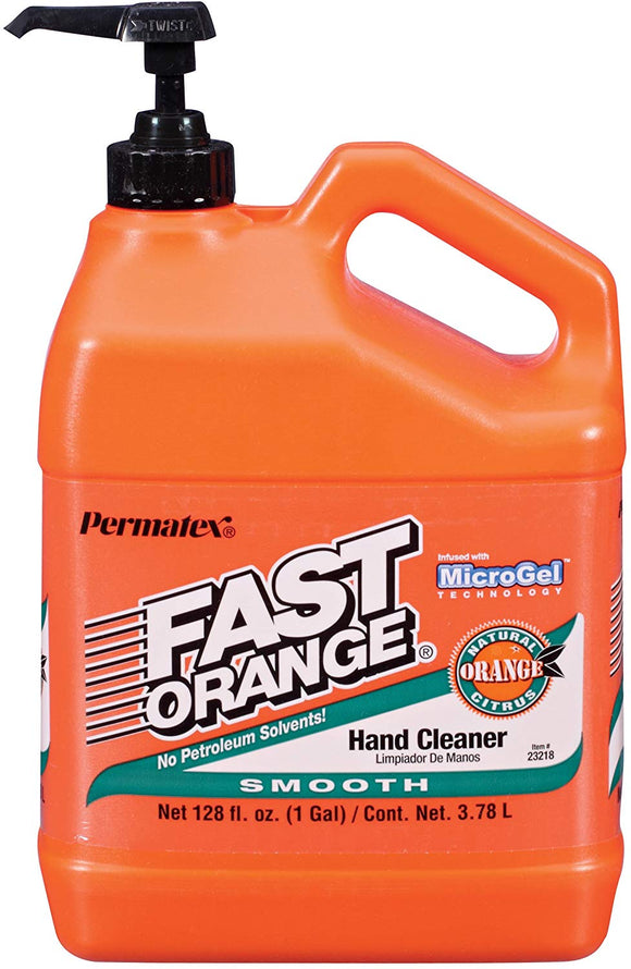 Permatex 23217-6PK Fast Orange Smooth Lotion Hand Cleaner with Pump - 1/2 Gallon, (Pack of 6)