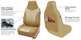 FH Group Red/Black FB089REDBLACK102 Neosupreme Car Seat Cushion Set of Two Front Bucket Covers Quality, Water Resistant, Non-Slip Backing, Easy Installation