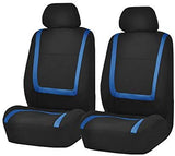 FH Group FB032ORANGE114 Orange Unique Flat Cloth Car Seat Cover (w. 4 Detachable Headrests and Solid Bench)