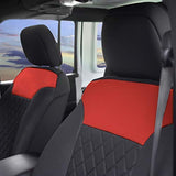 FH Group Red/Black FB089REDBLACK102 Neosupreme Car Seat Cushion Set of Two Front Bucket Covers Quality, Water Resistant, Non-Slip Backing, Easy Installation