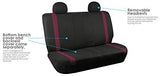 FH Group FB032ORANGE114 Orange Unique Flat Cloth Car Seat Cover (w. 4 Detachable Headrests and Solid Bench)