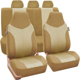 FH Group Red/Black FB089REDBLACK102 Neosupreme Car Seat Cushion Set of Two Front Bucket Covers Quality, Water Resistant, Non-Slip Backing, Easy Installation