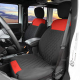 FH Group Red/Black FB089REDBLACK102 Neosupreme Car Seat Cushion Set of Two Front Bucket Covers Quality, Water Resistant, Non-Slip Backing, Easy Installation