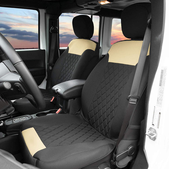 FH Group Red/Black FB089REDBLACK102 Neosupreme Car Seat Cushion Set of Two Front Bucket Covers Quality, Water Resistant, Non-Slip Backing, Easy Installation