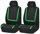 FH Group FB032ORANGE114 Orange Unique Flat Cloth Car Seat Cover (w. 4 Detachable Headrests and Solid Bench)