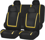 FH Group FB032ORANGE114 Orange Unique Flat Cloth Car Seat Cover (w. 4 Detachable Headrests and Solid Bench)