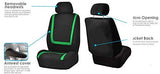 FH Group FB032ORANGE114 Orange Unique Flat Cloth Car Seat Cover (w. 4 Detachable Headrests and Solid Bench)