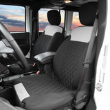 FH Group Red/Black FB089REDBLACK102 Neosupreme Car Seat Cushion Set of Two Front Bucket Covers Quality, Water Resistant, Non-Slip Backing, Easy Installation