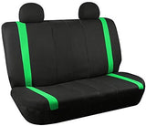 FH Group FB032ORANGE114 Orange Unique Flat Cloth Car Seat Cover (w. 4 Detachable Headrests and Solid Bench)
