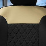 FH Group Red/Black FB089REDBLACK102 Neosupreme Car Seat Cushion Set of Two Front Bucket Covers Quality, Water Resistant, Non-Slip Backing, Easy Installation
