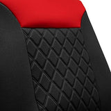 FH Group Red/Black FB089REDBLACK102 Neosupreme Car Seat Cushion Set of Two Front Bucket Covers Quality, Water Resistant, Non-Slip Backing, Easy Installation