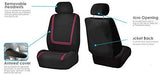 FH Group FB032ORANGE114 Orange Unique Flat Cloth Car Seat Cover (w. 4 Detachable Headrests and Solid Bench)