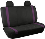 FH Group FB032ORANGE114 Orange Unique Flat Cloth Car Seat Cover (w. 4 Detachable Headrests and Solid Bench)