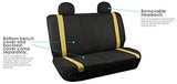 FH Group FB032ORANGE114 Orange Unique Flat Cloth Car Seat Cover (w. 4 Detachable Headrests and Solid Bench)
