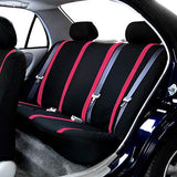 FH Group FB032ORANGE114 Orange Unique Flat Cloth Car Seat Cover (w. 4 Detachable Headrests and Solid Bench)