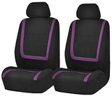 FH Group FB032ORANGE114 Orange Unique Flat Cloth Car Seat Cover (w. 4 Detachable Headrests and Solid Bench)