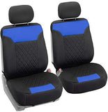 FH Group Red/Black FB089REDBLACK102 Neosupreme Car Seat Cushion Set of Two Front Bucket Covers Quality, Water Resistant, Non-Slip Backing, Easy Installation