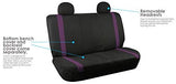 FH Group FB032ORANGE114 Orange Unique Flat Cloth Car Seat Cover (w. 4 Detachable Headrests and Solid Bench)